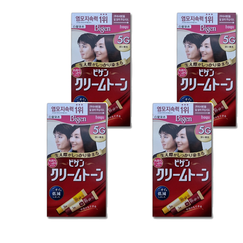 비겐 크림톤 염색제 40g, 5G진한밤색, 4개