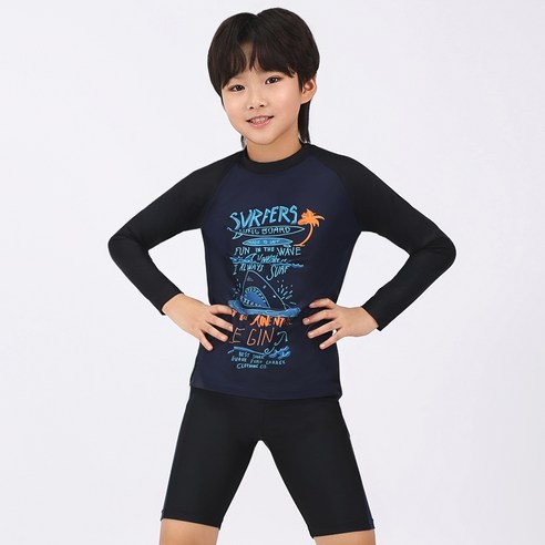 아쿠아티카 아동용 only one 래쉬가드 + 스윔팬츠 세트 AQA355