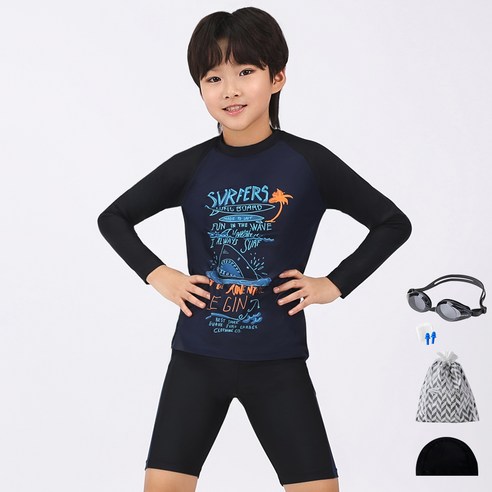 아쿠아티카 아동용 래쉬가드 일반용수경 5종 세트 AQA355