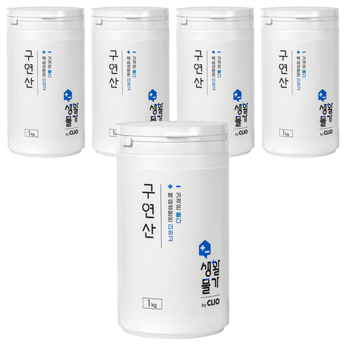 크리오 생활물가 구연산 다목적 세정제, 1kg, 5개