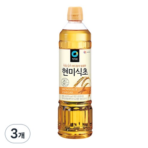 대상 청정원 현미식초, 900ml, 3개