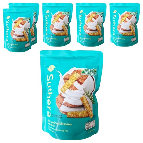 수테라 태국 코코넛 크리스피롤 오리지널, 70g, 6개