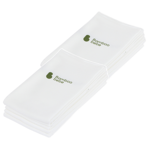 밤부베베 대나무 시그니처 사각 천기저귀 퓨어, 화이트, 10개