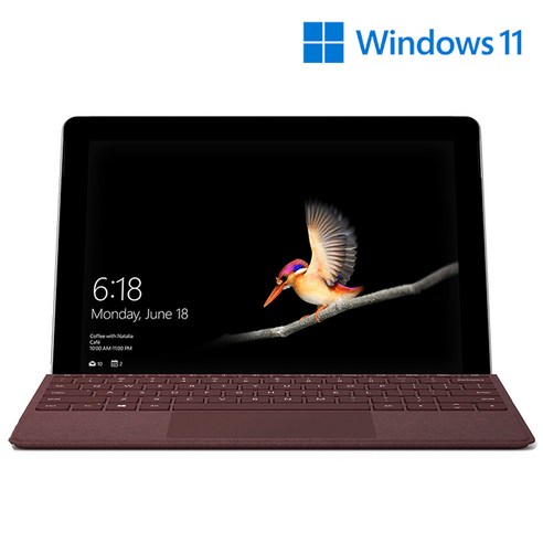 마이크로소프트 2019 Surface Go 10 + 버건디 타입커버, 펜티엄, 128GB, 8GB, WIN10 S, KAZ-00010