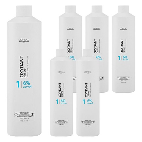 로레알프로페셔널 칼라 옥시던트 크림 염색용 산화제 6%, 1L, 6개