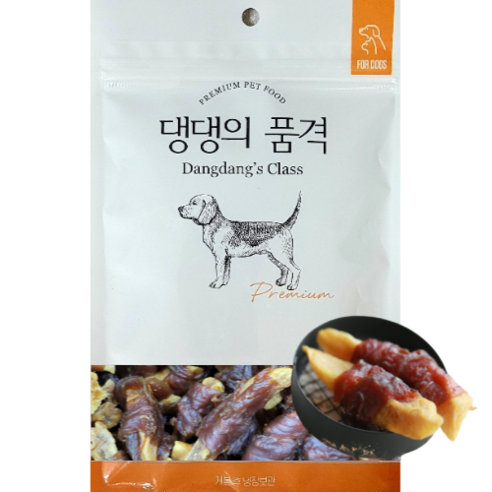 댕댕의품격 강아지 간식 오리고구마말이 300g, 1개