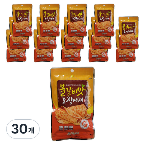 불갈비맛 오징어채, 18g, 30개