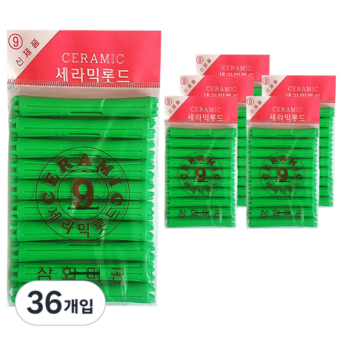 삼화미공 세라믹 헤어 파마롯드 미용실 펌전용 9호, 36개