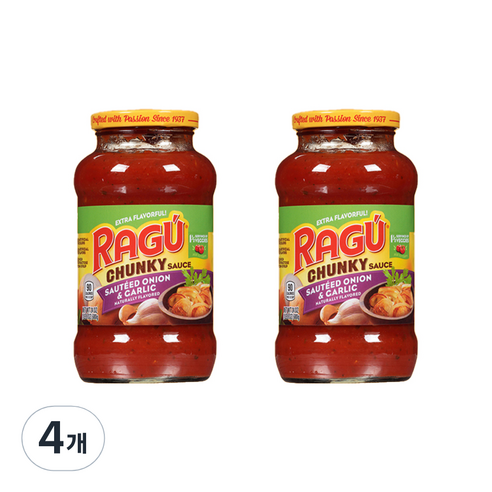 라구 어니언 앤 갈릭 청키 소스, 680g, 4개
