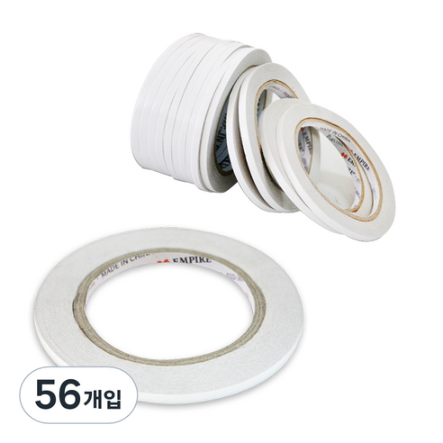 엠파이어 양면테이프 5mm x 30m, 화이트 반투명, 56개입