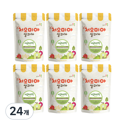 쌀과자마을 처으미야 스틱 과자, 시금치, 24개, 40g
