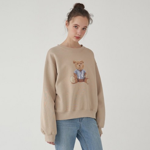 레이디볼륨 TEDDY BEAR PRINTED SWEAT SHIRTS