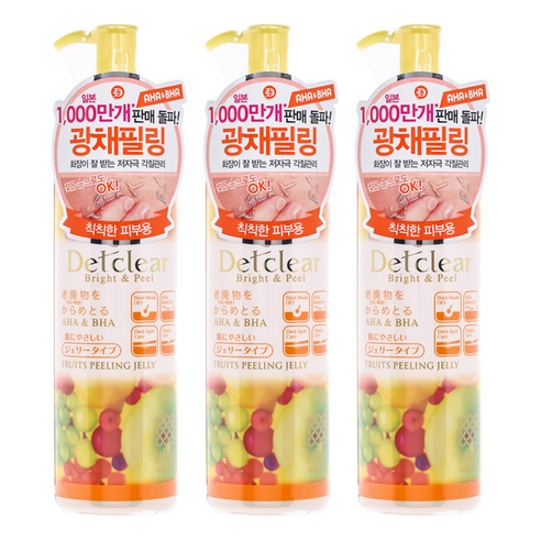 데트클리어 필링젤 믹스프룻, 180ml, 3개