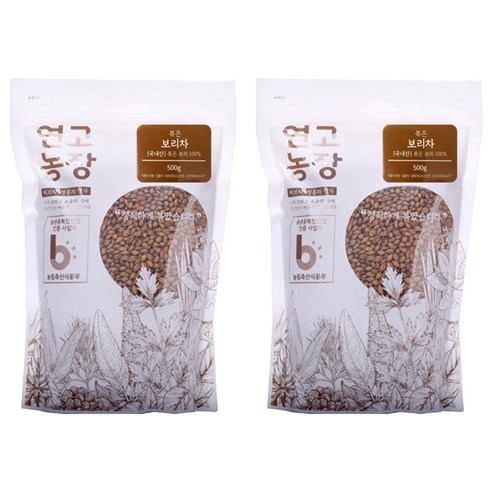 연고농장 볶은 보리차, 500g, 2개, 1개입