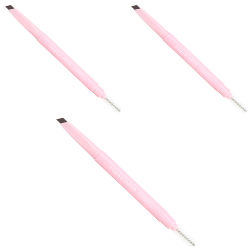 슈가레브 오토 아이브로우 펜슬 0.35g, 흑갈색, 3개