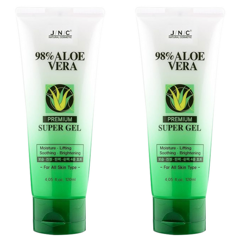 JNC 알로에베라 프리미엄 슈퍼젤, 120ml, 2개