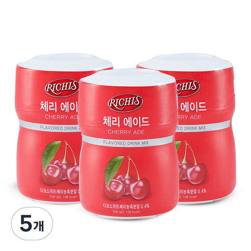 (주)동서 리치스 체리 에이드, 550g, 3개입, 5개