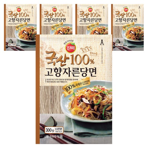 진미 국산 고향 자른 당면, 300g, 5개