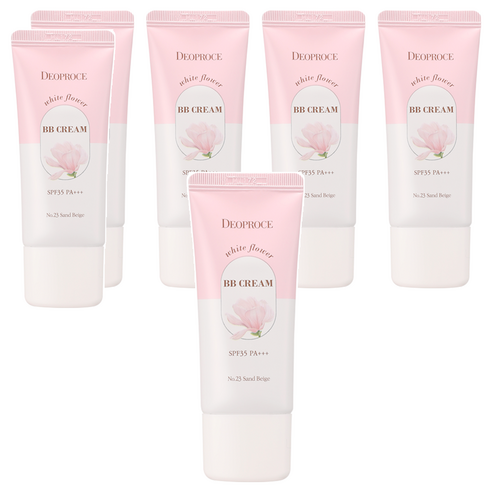 디오프러스 화이트 플라워 비비크림 SPF35 PA+++, 23호 샌드베이지, 30g, 6개