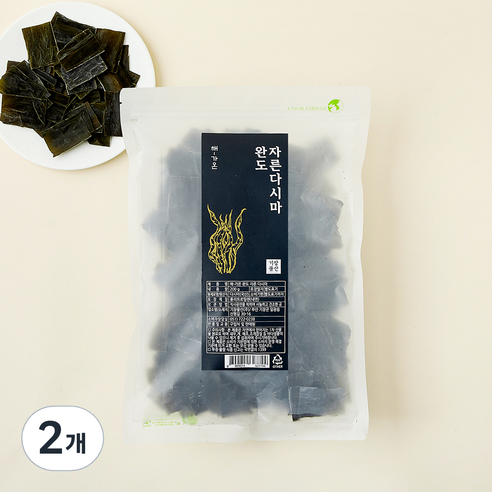 해 가온 완도 자른 다시마, 200g, 2개