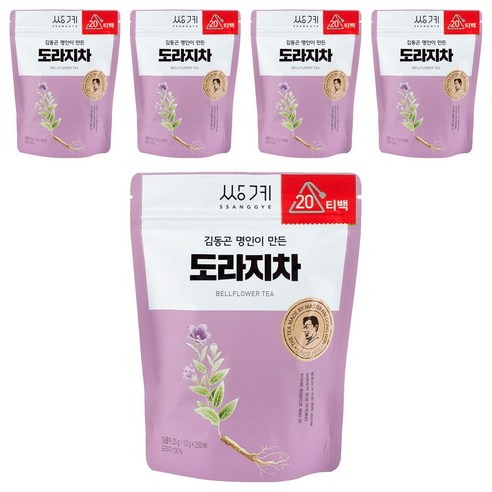 쌍계명차 김동곤 명인이 만든 도라지차, 20개입, 5개, 1g