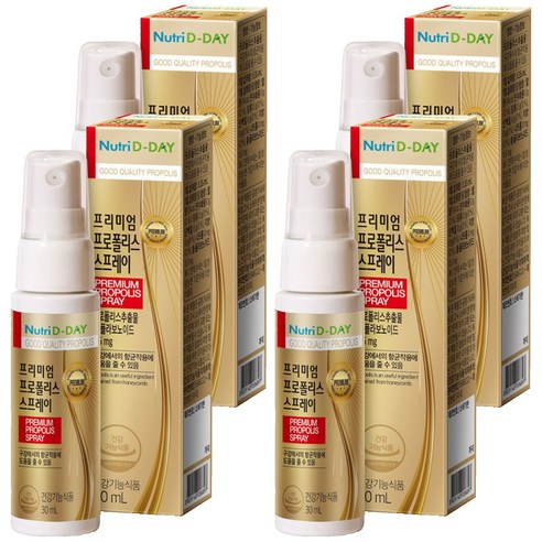 뉴트리디데이 프리미엄 프로폴리스 스프레이, 30ml, 4개