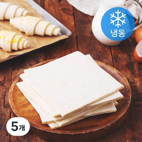 맨치트 사각페스츄리시트 생지 중 (냉동), 80g, 6개입, 5개