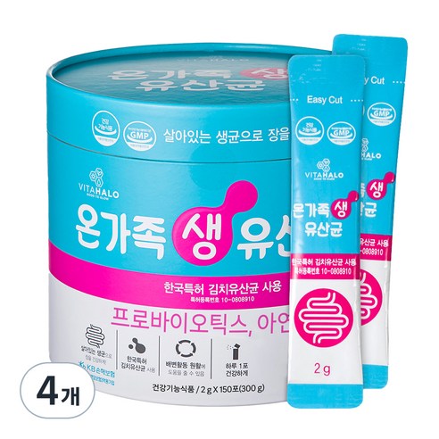 비타할로 온가족 생 유산균, 300g, 4개