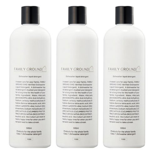 패밀리그라운드 1종 식기세척기세제, 500ml, 3개
