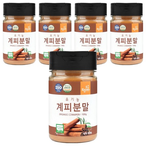 토종마을 유기농 계피분말, 5개, 100g