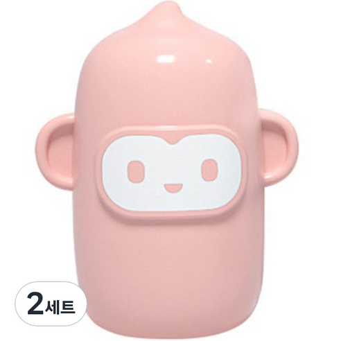 에잇바이트 원숭이 케이스 베이비 네일케어 세트, 핑크, 2세트