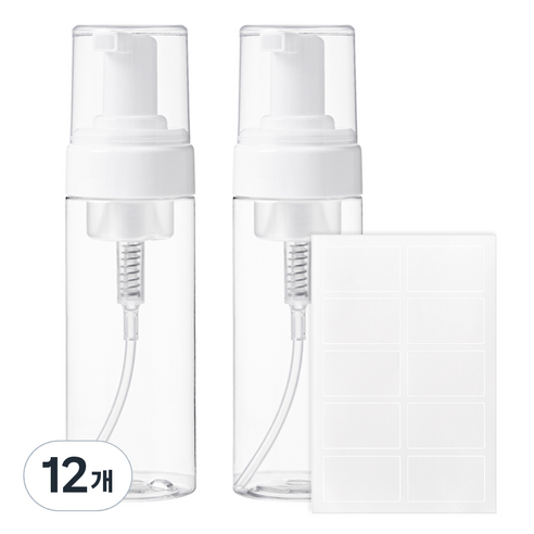 코멧 버블폼 용기 150ml, 투명, 12개