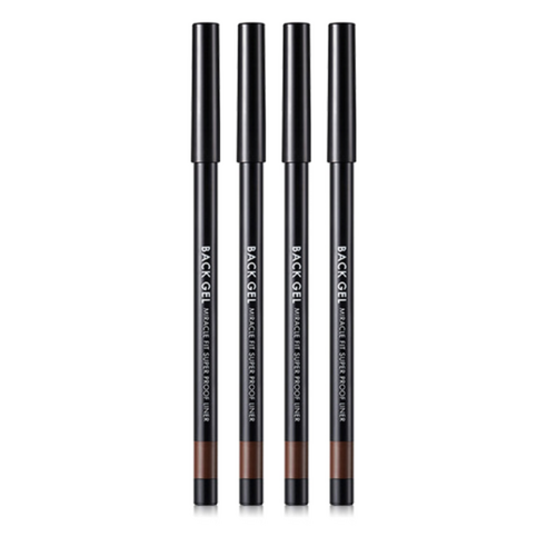 백젤 미라클핏 수퍼프루프 라이너 0.5g, 2호 엣지브라운, 4개