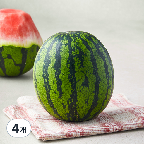 광식이농장 애플수박, 1kg 미만, 4개