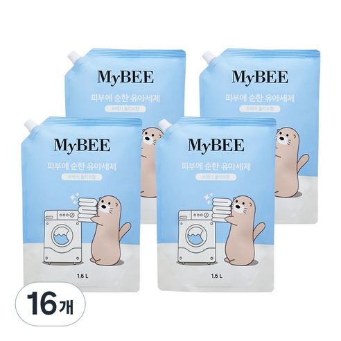 마이비 피부에순한 유아 세제 리필, 1.6L, 16개