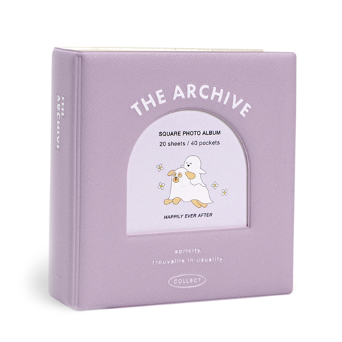 아이코닉 아카이브 폴라로이드 스퀘어 앨범 인스탁스 사진첩, 03 Lavender, 20매