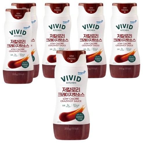 비비드키친 저칼로리 크레이지핫소스, 315g, 6개