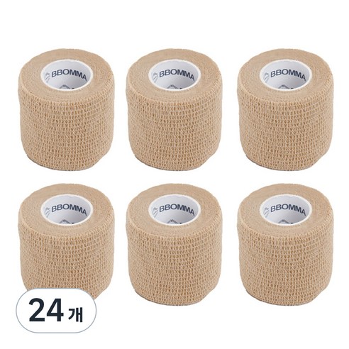 뽀마 자가점착식 탄력밴드 베이지 5cm x 4.5m, 1개입, 24개