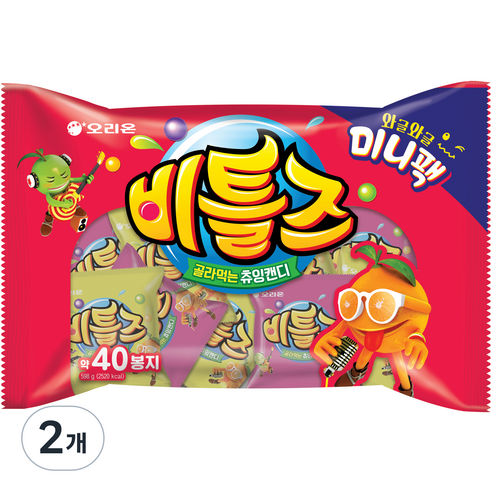 오리온 비틀즈 와글와글 미니팩 40p, 598g, 2개