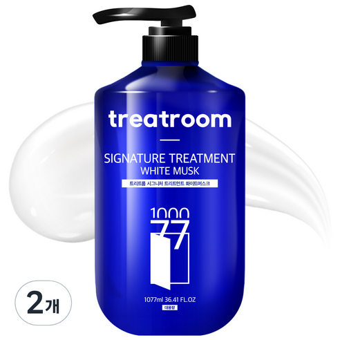 트리트룸 시그니처 대용량 트리트먼트 화이트머스크향, 1077ml, 2개