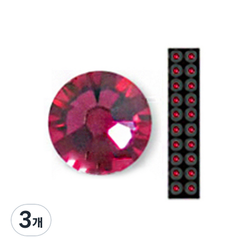 와사비네코 미미츠보 쥬얼리 귀지압패치 M 3.0mm 20p, 루비, 3개