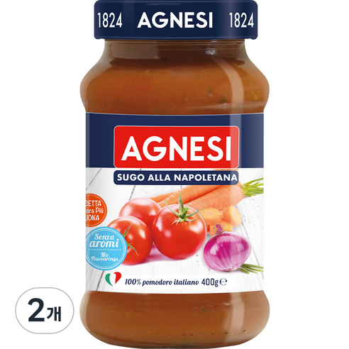 아그네시 나폴레탄 토마토 파스타 소스, 400g, 2개