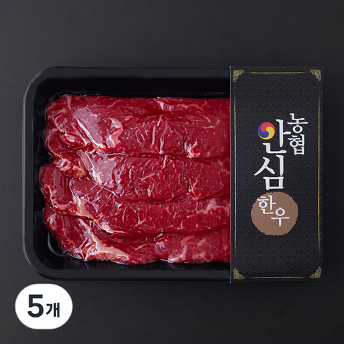 농협안심한우 1등급 채끝 구이용 (냉장), 400g, 5개