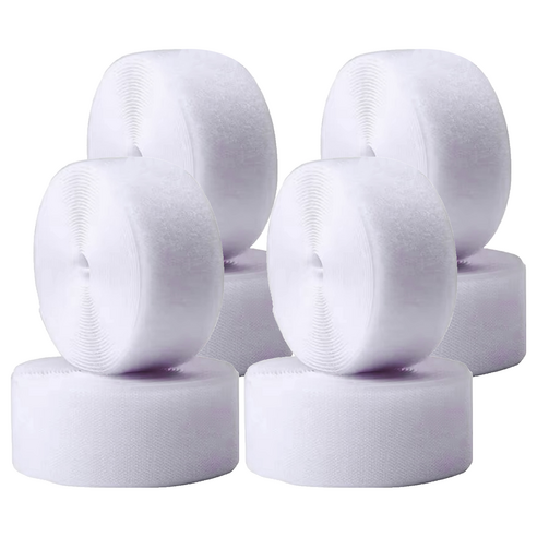 엔더 튼튼한 대형 벨크로 찍찍이 테이프 암수 5cm x 1m 화이트, 4세트