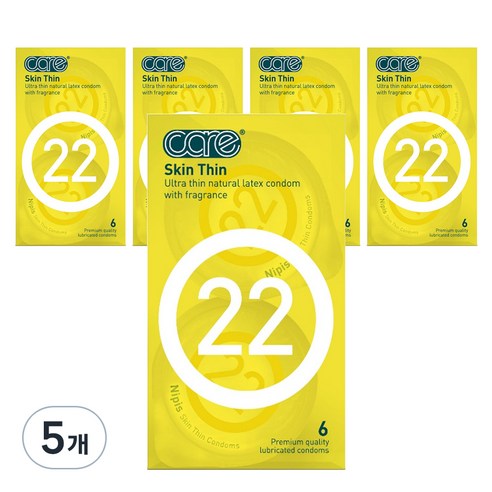 care 22 스킨씬 콘돔, 6개입, 5개