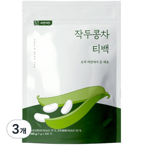 자연지인 작두콩 차 삼각티백, 1g, 100개입, 3개