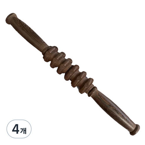 모두의시작 원목 나무 고급형 마사지 롤러 사이즈1, 우드톤, 4개