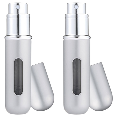 보니코니 새지않는 특허 향수공병 5ml, 실버, 2개