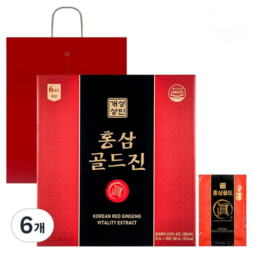 개성상인 홍삼골드진, 30회분, 1.5L, 6개