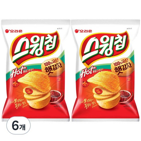스윙칩 볶음고추장맛, 60g, 6개